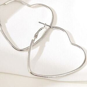 Large Heart Hoop Earrings